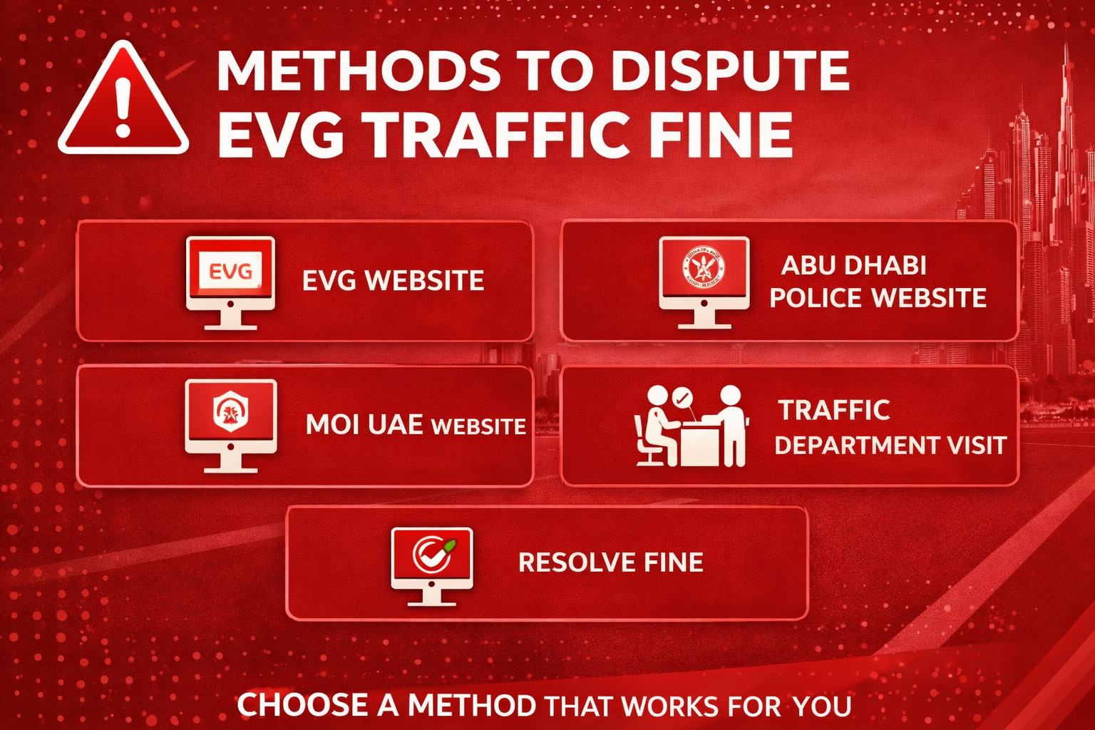 Methods to Dispute EVG Traffic Fine