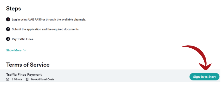  Login Using UAE Pass And Pay