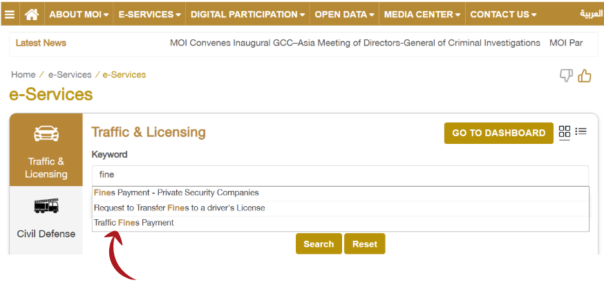 Click Traffic Fines And Payment